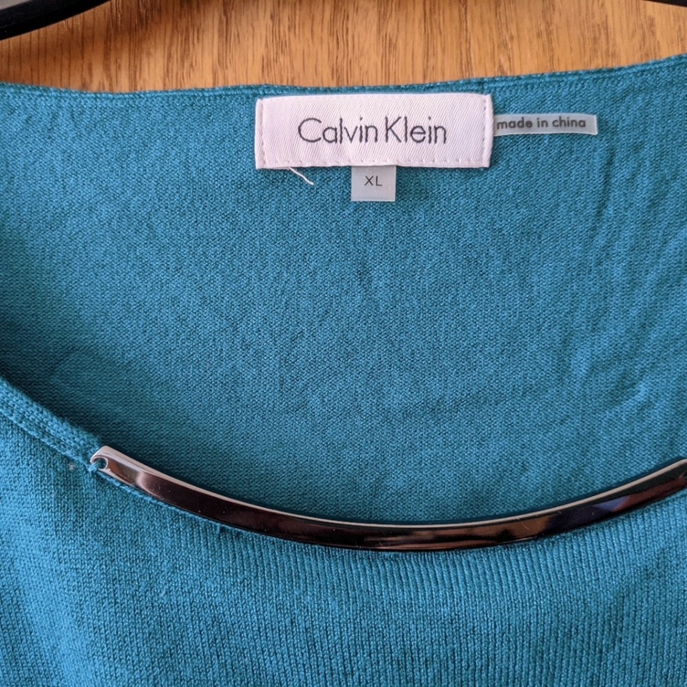 Calvin Klein XL teal sweater